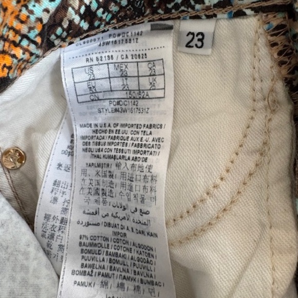 MARCIANO Luxe Denim sz 23 waist low-rise skinny jeans reptile snake print - Picture 9 of 16